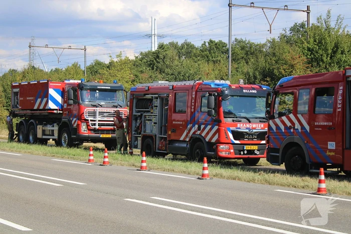 Geen treinverkeer vanwege brand langs spoorlijn