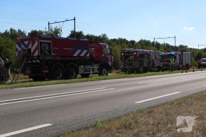Geen treinverkeer vanwege brand langs spoorlijn