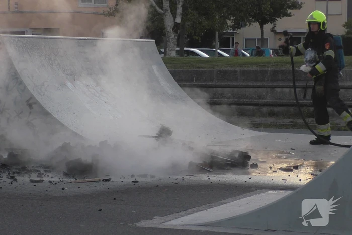 Brandstichting op skatepark