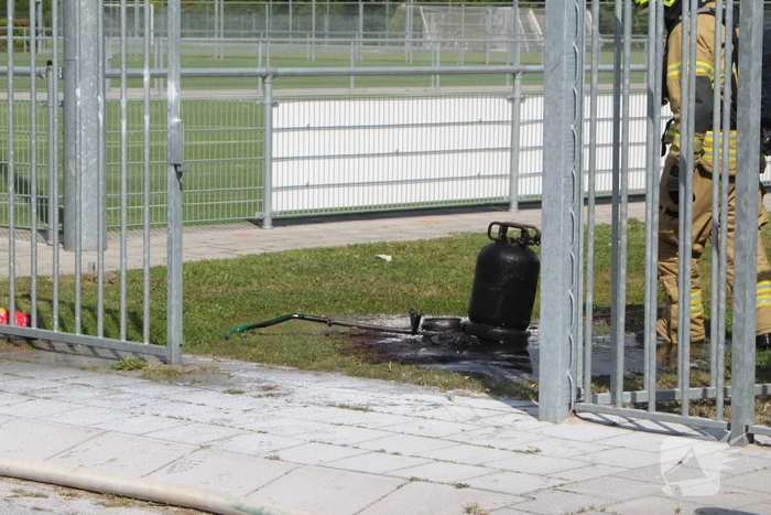 Gewonde door brandende gasfles