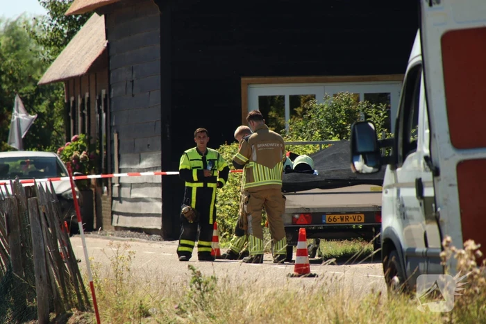 Gasleiding geraakt tijdens werkzaamheden