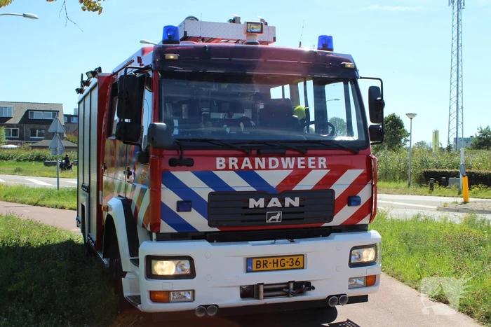 Brand in berm snel geblust