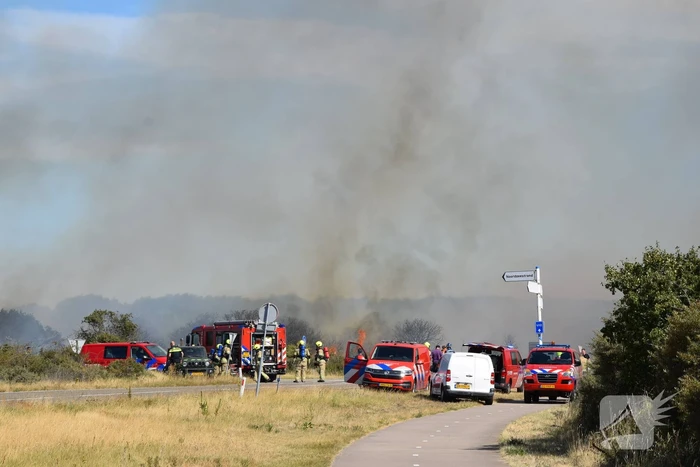 Brandweer massaal ingezet bij grote duinbrand