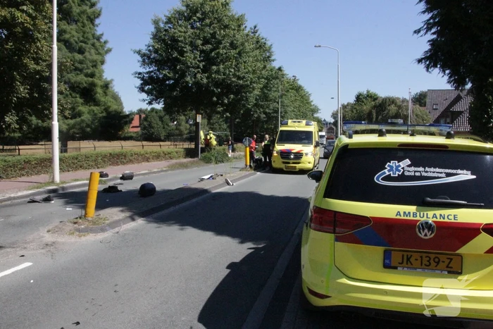 Motorrijder zwaargewond bij verkeersongeval
