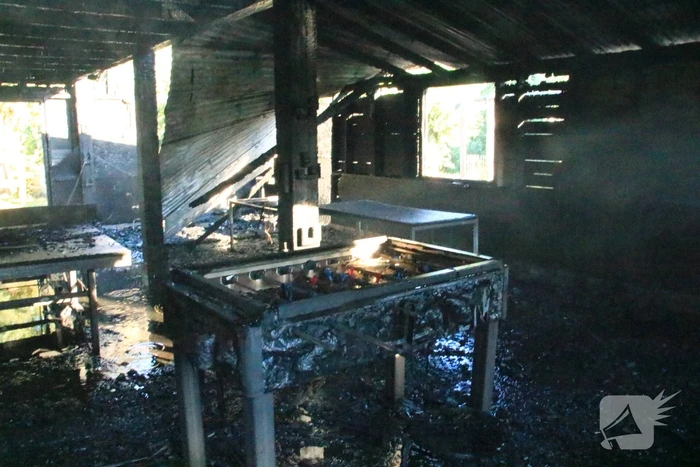 Gebouw volledig afgebrand