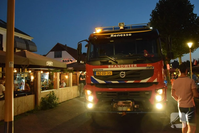Cafe ontruimd vanwege brand in spouwmuur
