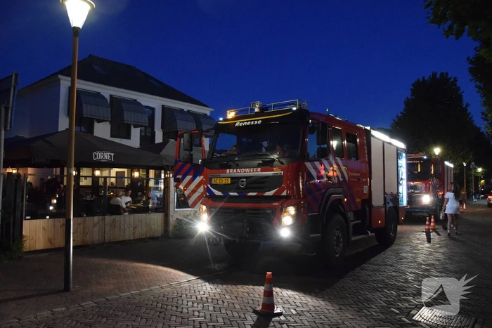 Cafe ontruimd vanwege brand in spouwmuur