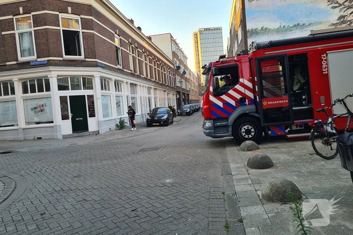 Afvalcontainer in brand