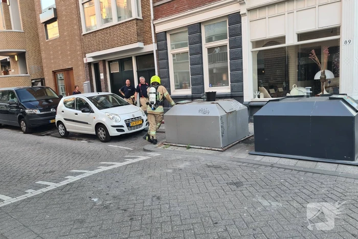 Afvalcontainer in brand