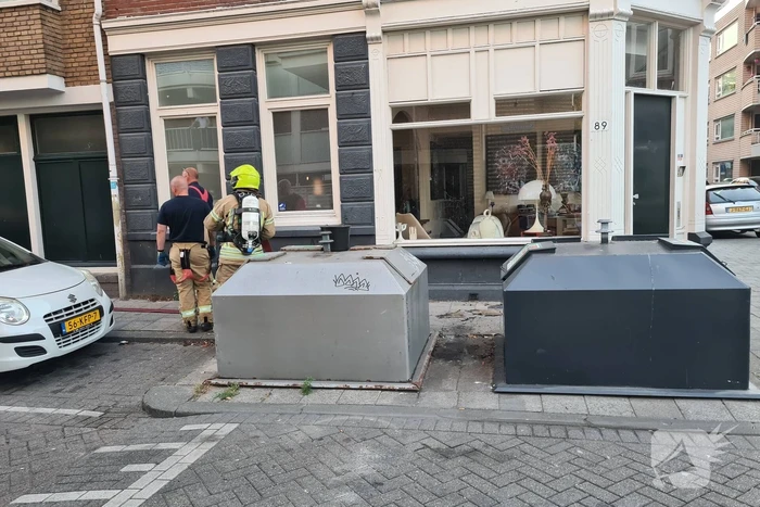 Afvalcontainer in brand