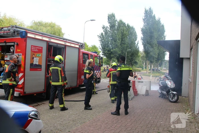 In brand staande kunststof barrier snel geblust