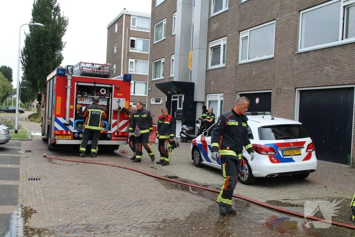 In brand staande kunststof barrier snel geblust