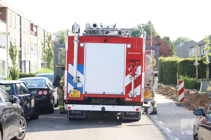 Gasleiding geraakt tijdens graafwerkzaamheden