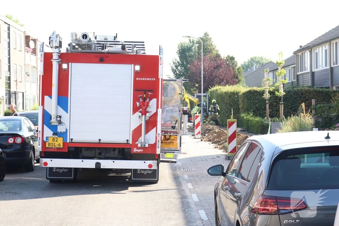 Gasleiding geraakt tijdens graafwerkzaamheden