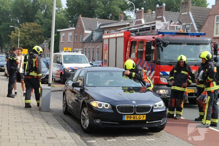 Brand in auto blijkt lek in koelvloeistoftank