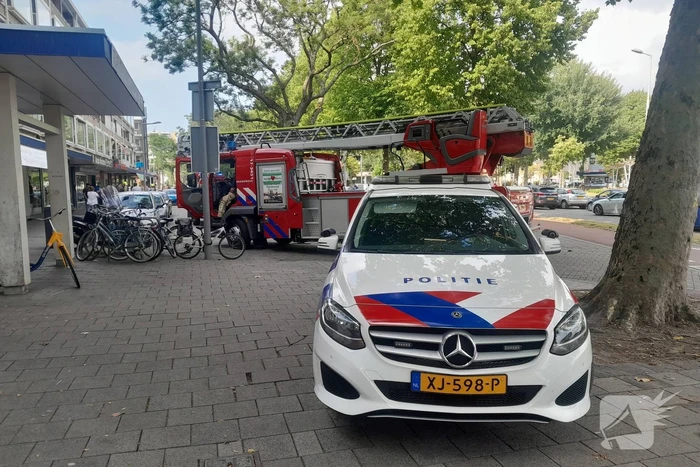 Brand in pand fietsenwinkel