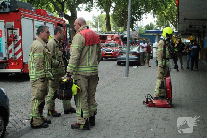 Brand in pand fietsenwinkel