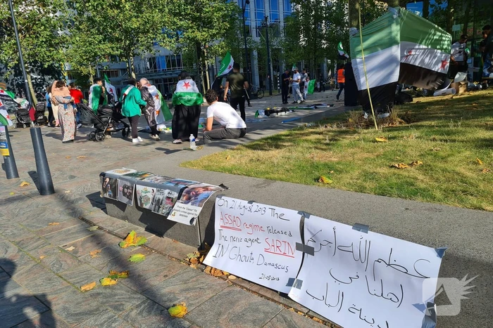 Demonstratie tegen chemische wapens