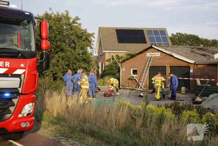 Asbest vrijgekomen bij brand in varkensschuur