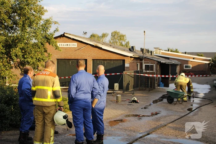 Asbest vrijgekomen bij brand in varkensschuur