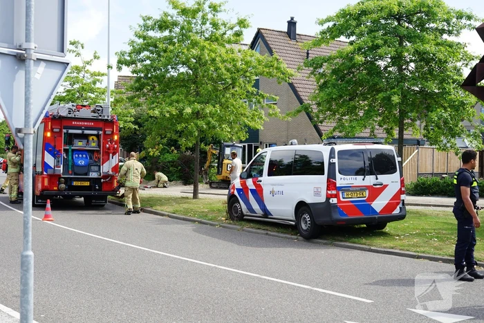 Gaslek door graafwerkzaamheden in De Kooistee