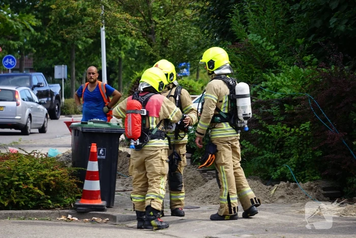 Gaslek door graafwerkzaamheden in De Kooistee