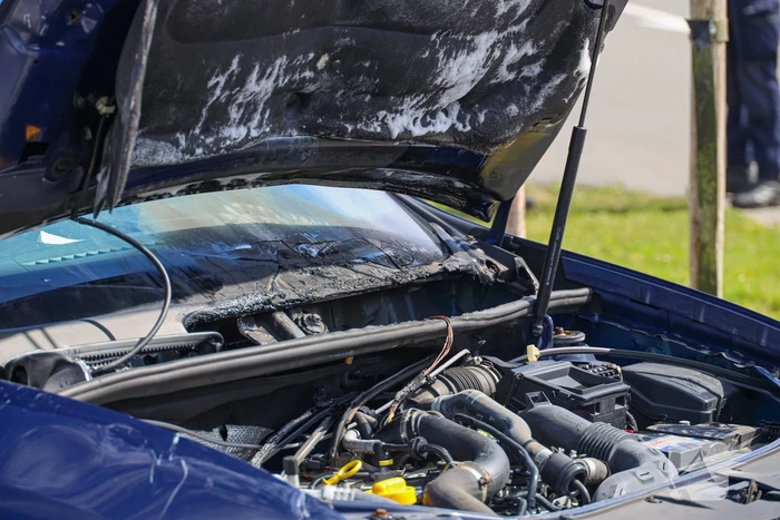 Gestolen auto vliegt in brand