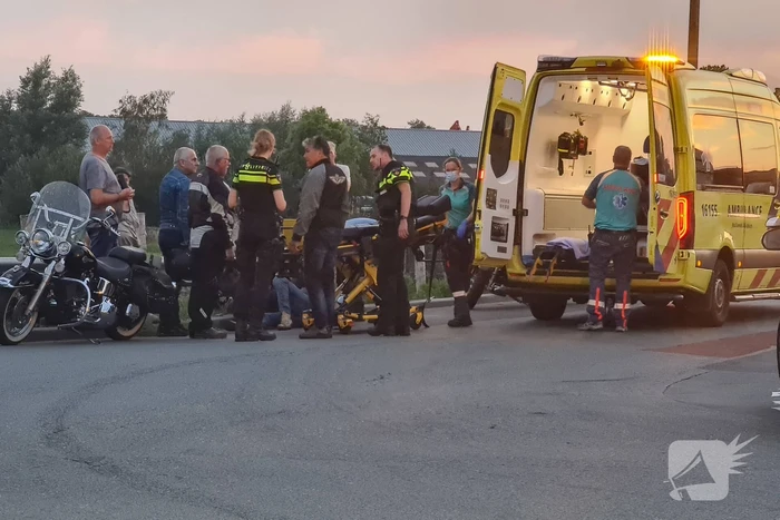 Motorrijder gewond na val