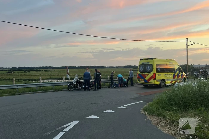 Motorrijder gewond na val