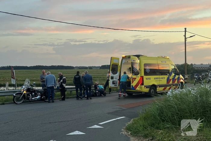 Motorrijder gewond na val