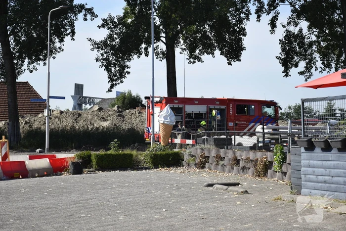 Gasleiding geraakt bij graafwerkzaamheden