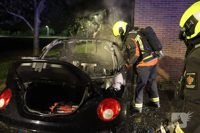 Flinke brand in cabrio