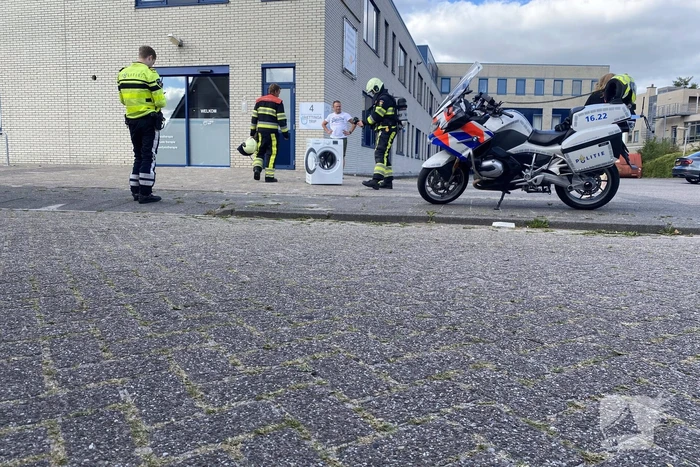 Wasmachine in brand bij fysio