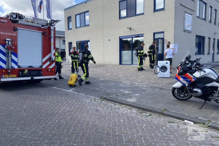 Wasmachine in brand bij fysio