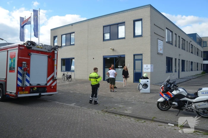 Wasmachine in brand bij fysio