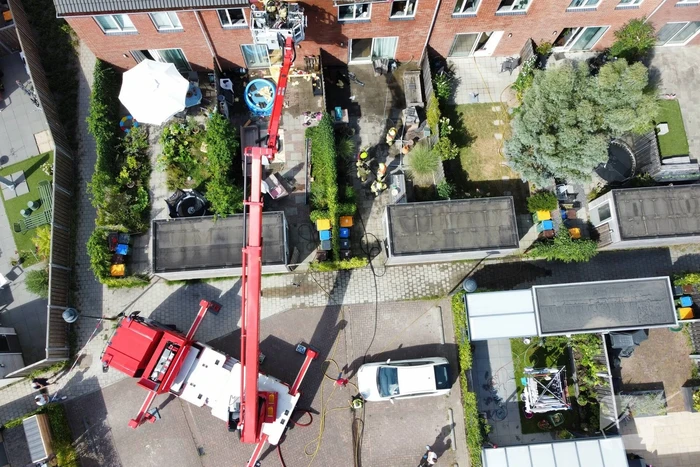 Middelbrand in spouwmuur