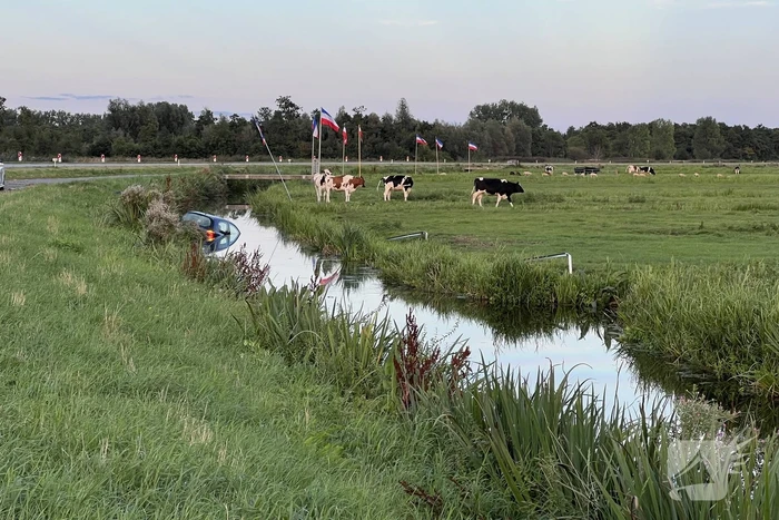 Gewonde nadat auto in water belandt
