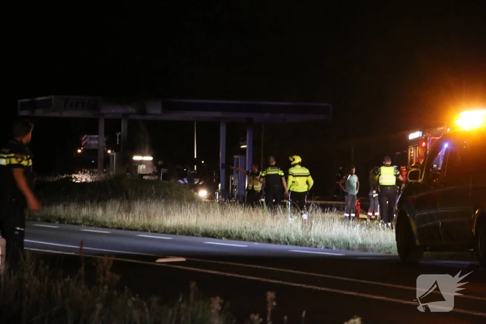 Dode bij brand in tankstation na ongeval