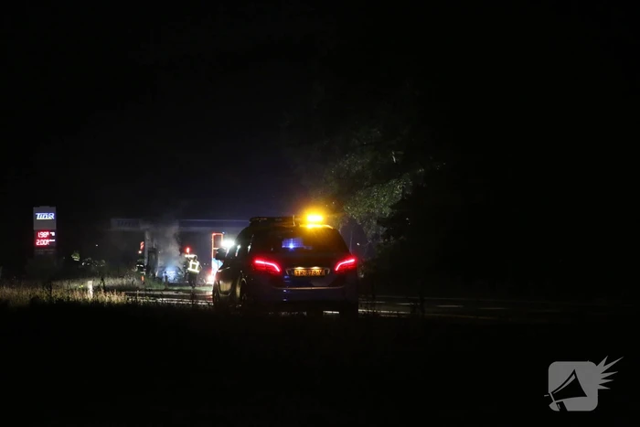 Dode bij brand in tankstation na ongeval