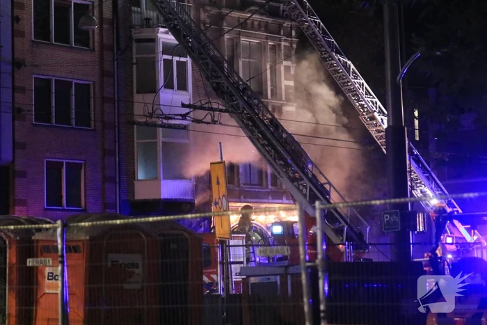 Woningbrand na explosie