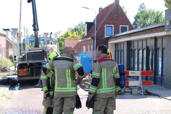 Gasleiding geraakt bij werkzaamheden