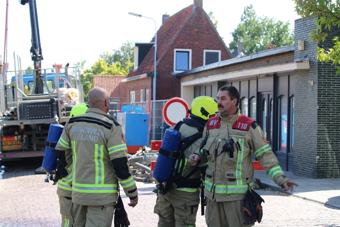 Gasleiding geraakt bij werkzaamheden