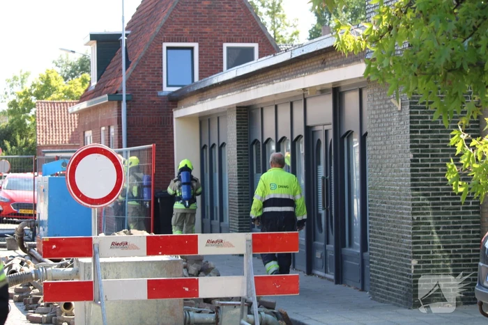Gasleiding geraakt bij werkzaamheden