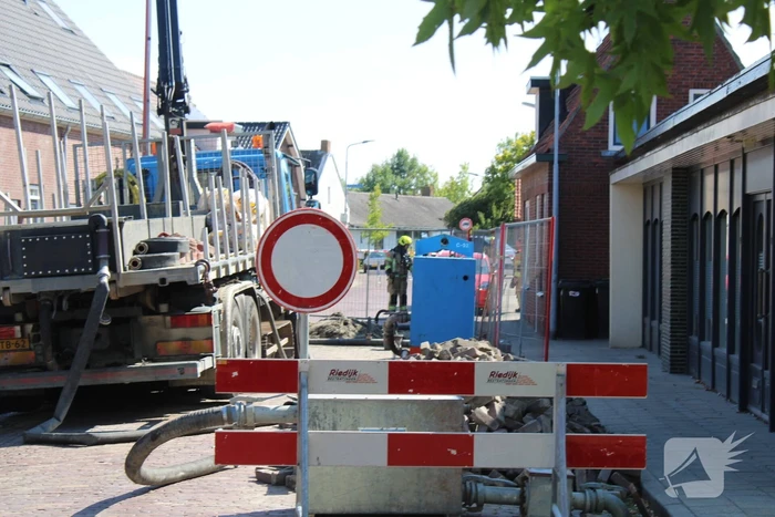 Gasleiding geraakt bij werkzaamheden