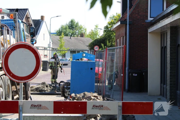 Gasleiding geraakt bij werkzaamheden