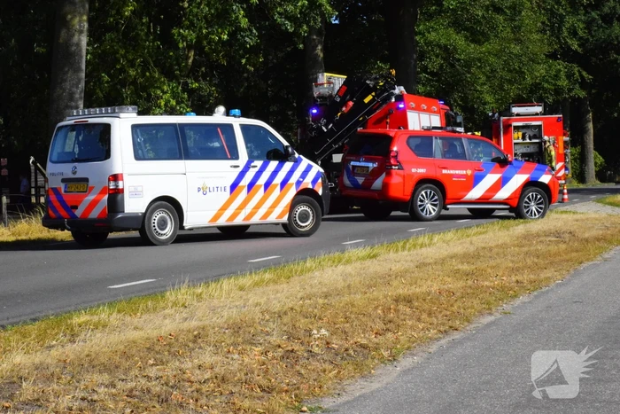 Auto knalt op boom