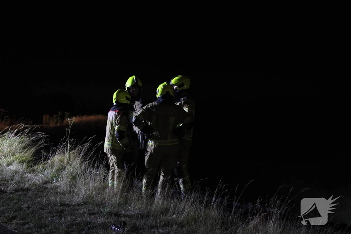 Flink stuk riet verbrand