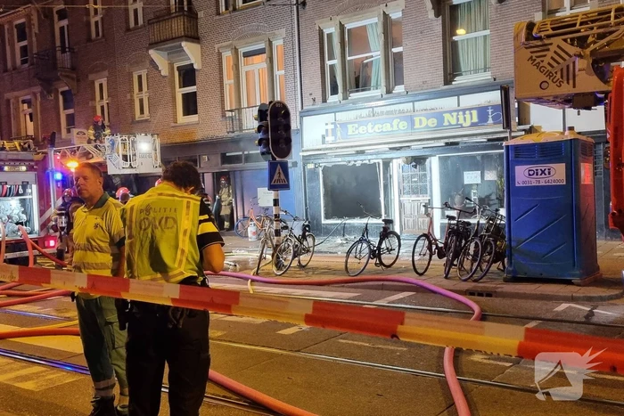 Flinke brand in waterpijpcafé De Nijl