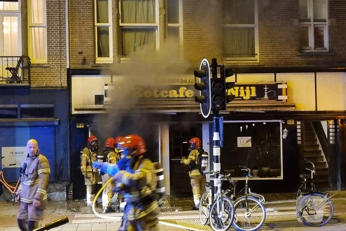 Flinke brand in waterpijpcafé De Nijl