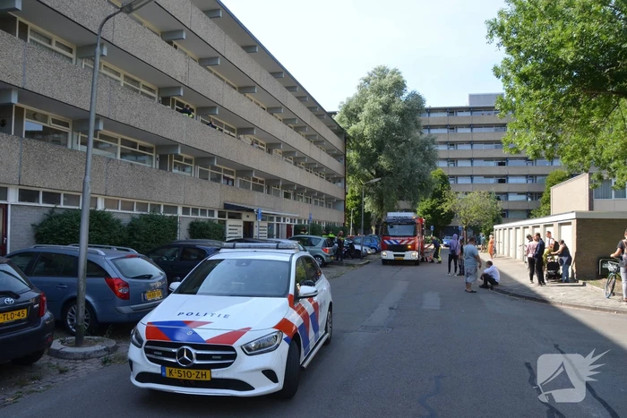 Brandende plantenbak snel geblust door brandweer